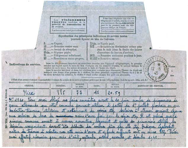 1945-telegramme